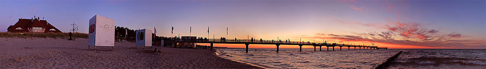 Panorambild Zingst Sonnenuntergang